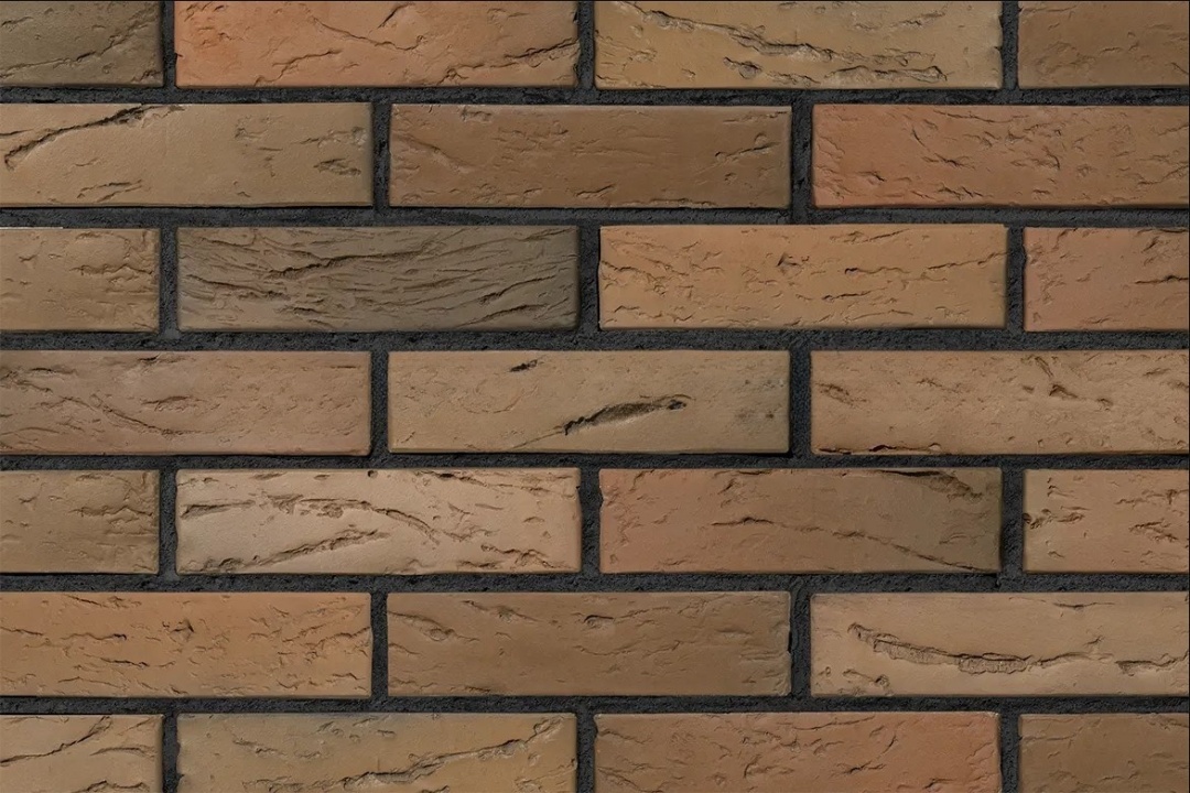 Облицовочный кирпич Браер Евро 0,7 НФ Баварская кладка кора дуба, М150-200