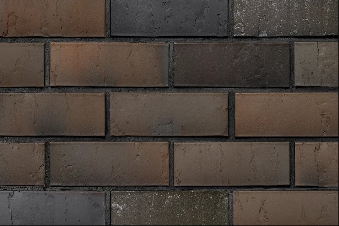 Облицовочный кирпич Браер полуторный утолщенный 1,4 НФ кладка Limited терра