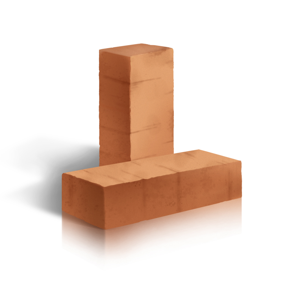 Кирпич строительный полнотелый ЛСР одинарный 1 НФ гладкий М150-250