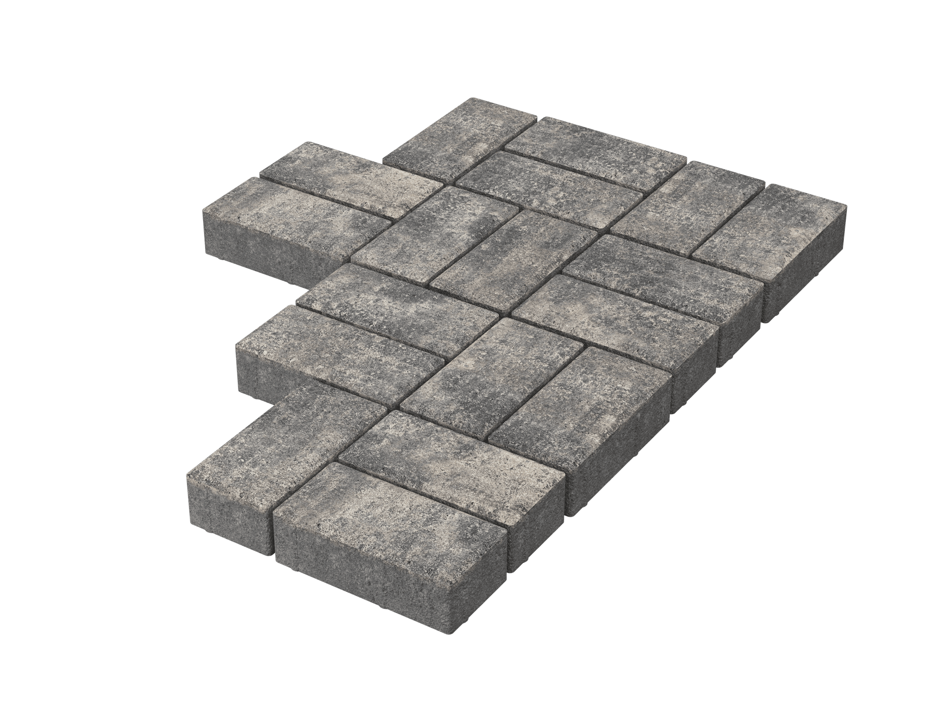 Тротуарная плитка Брусчатка Stellard «Грей» 80 мм