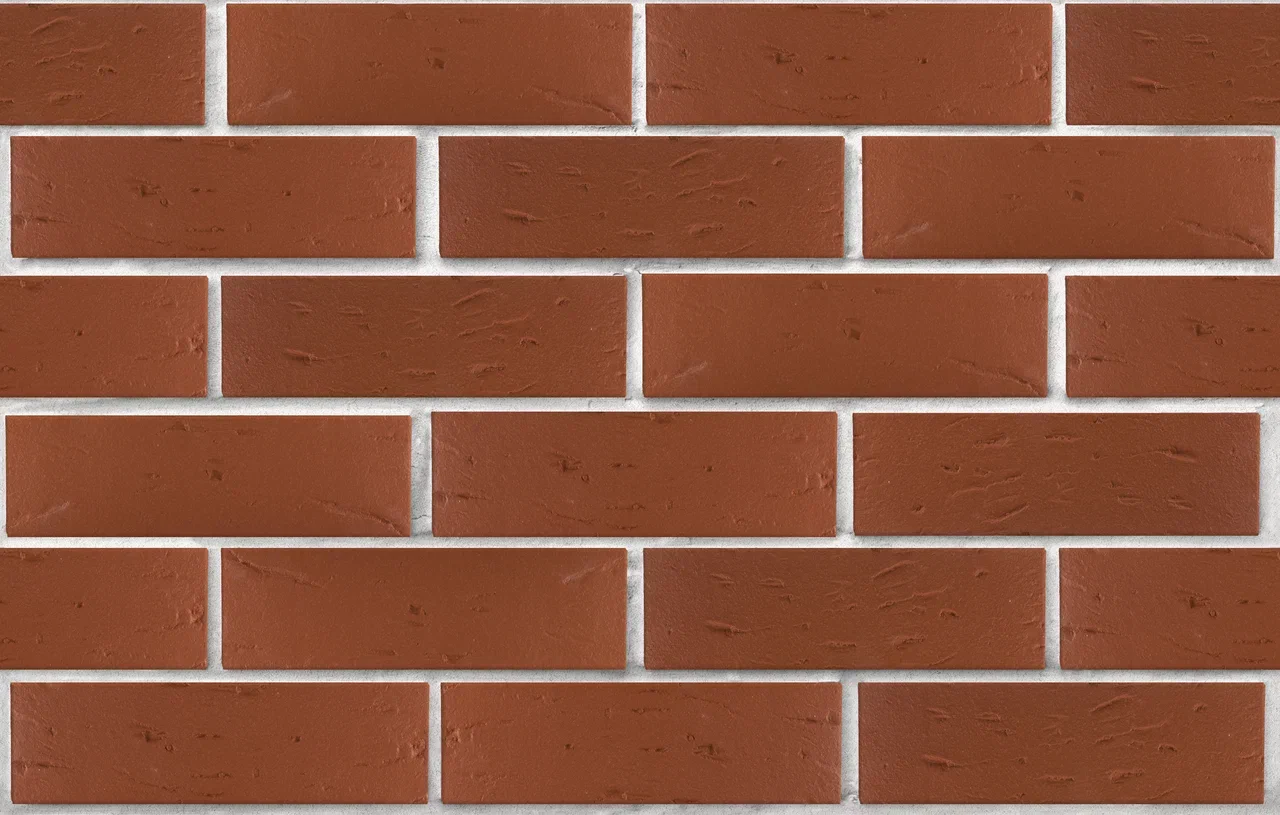 Облицовочный кирпич ЛСР одинарный 1 НФ Темно-красный руст