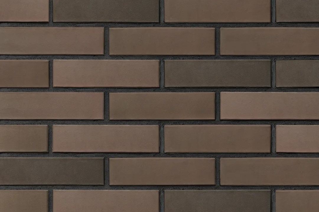 Облицовочный кирпич Браер одинарный 1 НФ Баварская кладка мокко гладкий, М150-200