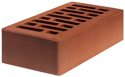 Кирпич рядовой керамический Строма одинарный 1 НФ бордо гладкий