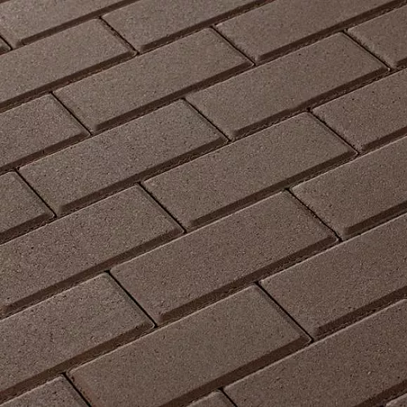 Тротуарная плитка Брусчатка 342 МЗ 100х200х40 Коричневый