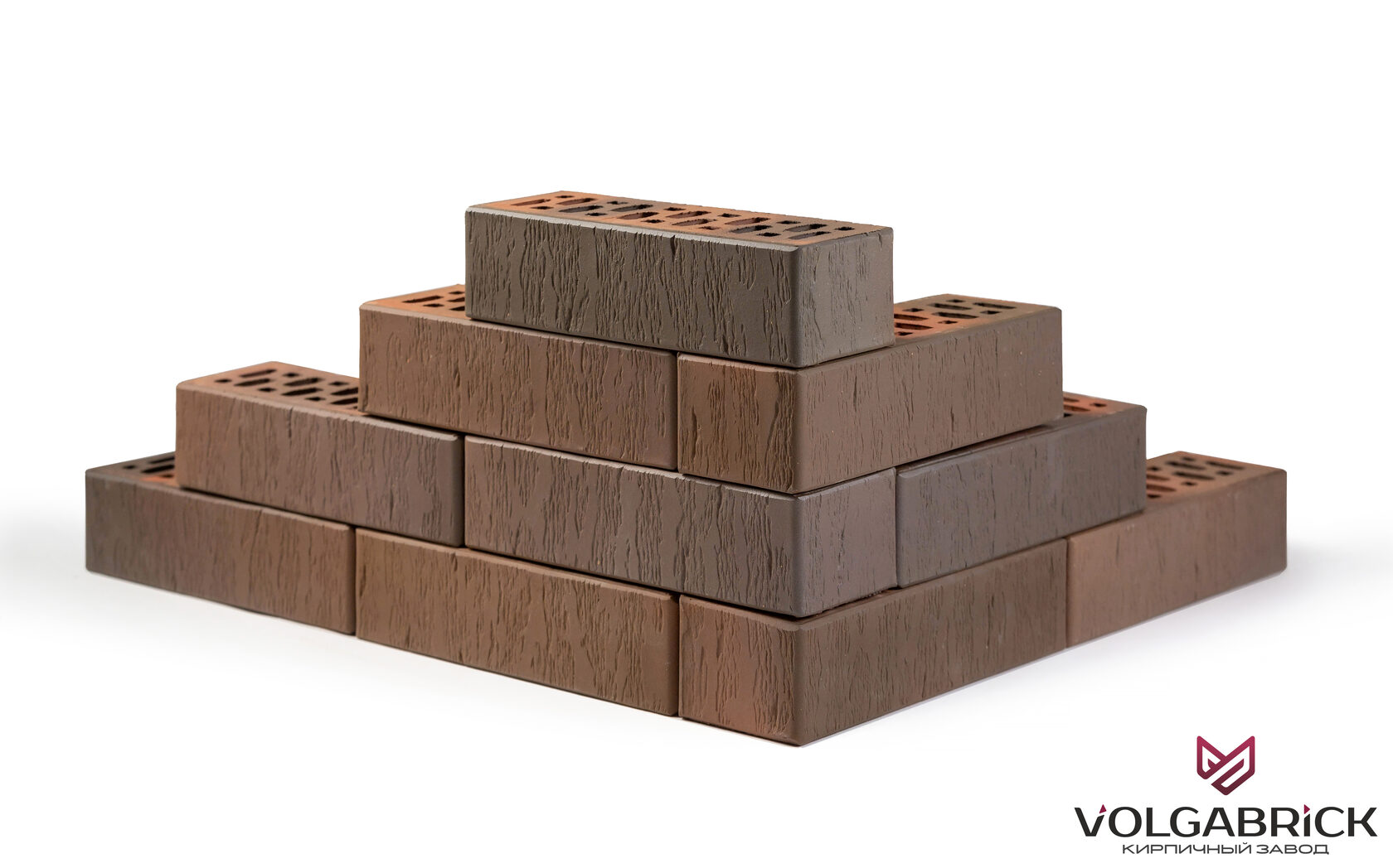 Облицовочный кирпич ВолгаБрик Руст №82 баварская кладка евро 0,7 НФ М200