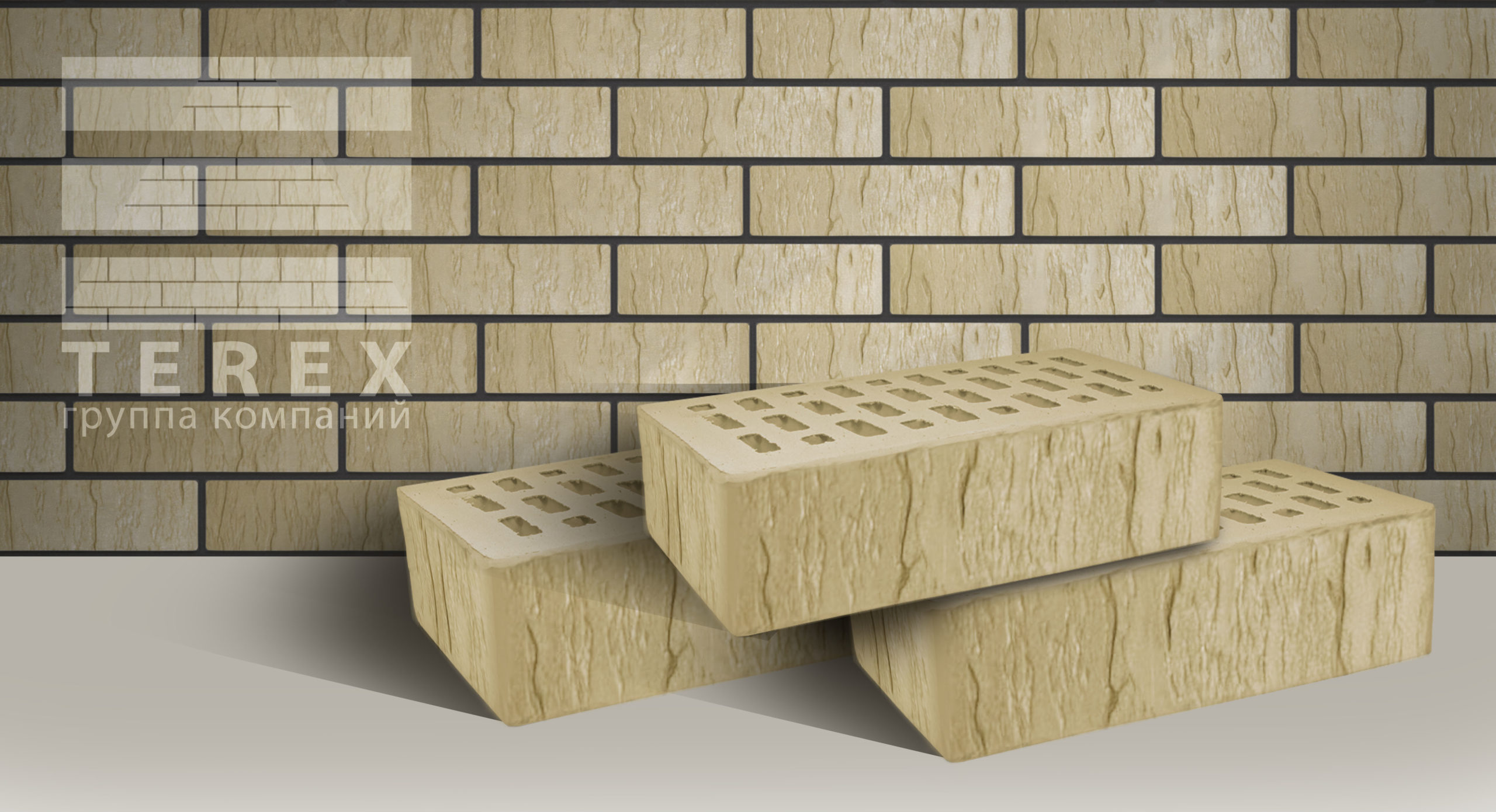 Облицовочный кирпич TEREX Слоновая кость шале 1 NF