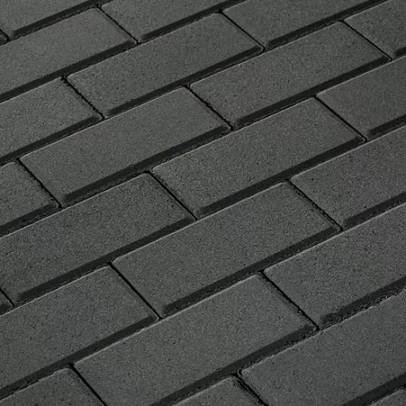 Тротуарная плитка Брусчатка 342 МЗ 100х200х40 Черный