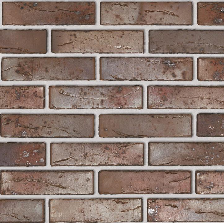 Облицовочный кирпич ВолгаБрик Таймыр Шторм баварская кладка одинарный 1 НФ руст М200