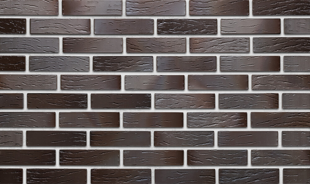 Кирпич лицевой керамический пустотелый "Флеш графит" одинарный 1 НФ антик Магма