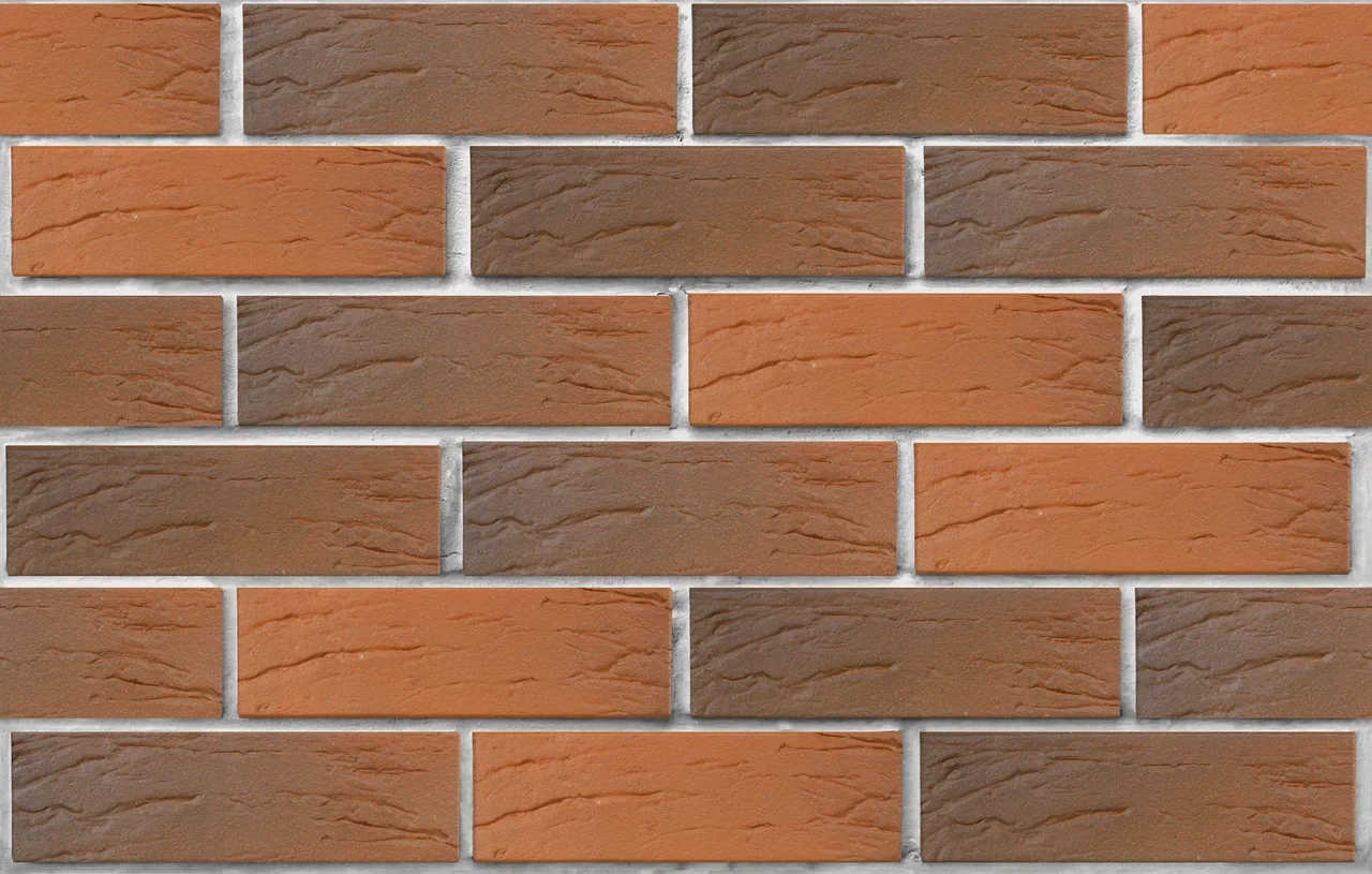 Облицовочный кирпич ЛСР одинарный 1 НФ Красный флэш руст