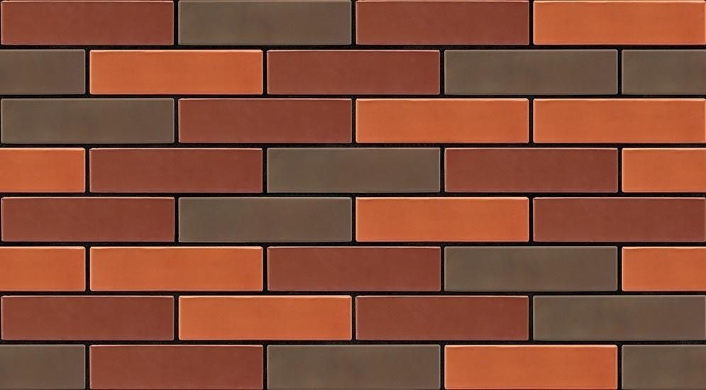 Облицовочный кирпич Воротынский одинарный 1 НФ Микс 3 (красный, бордо, коричневый)