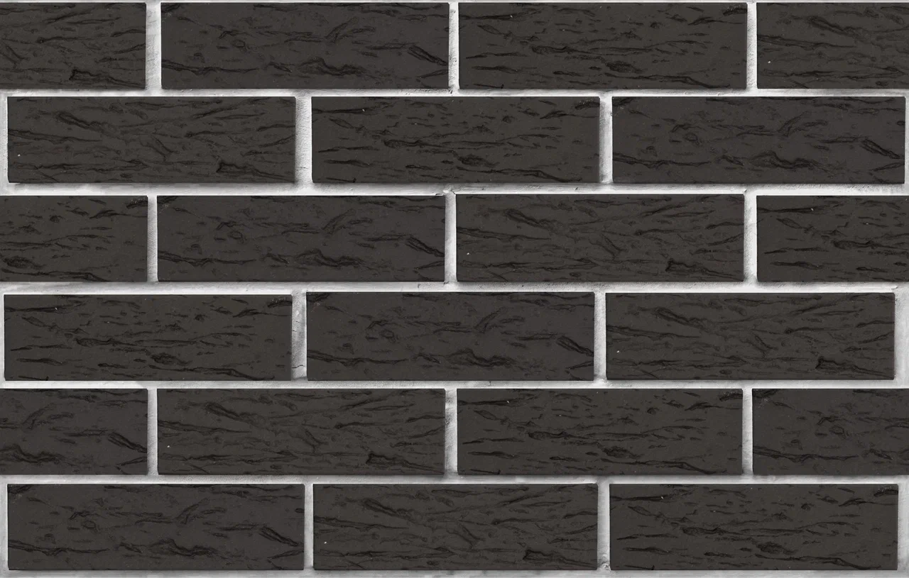 Облицовочный кирпич ЛСР одинарный 1 НФ Графитовый руст