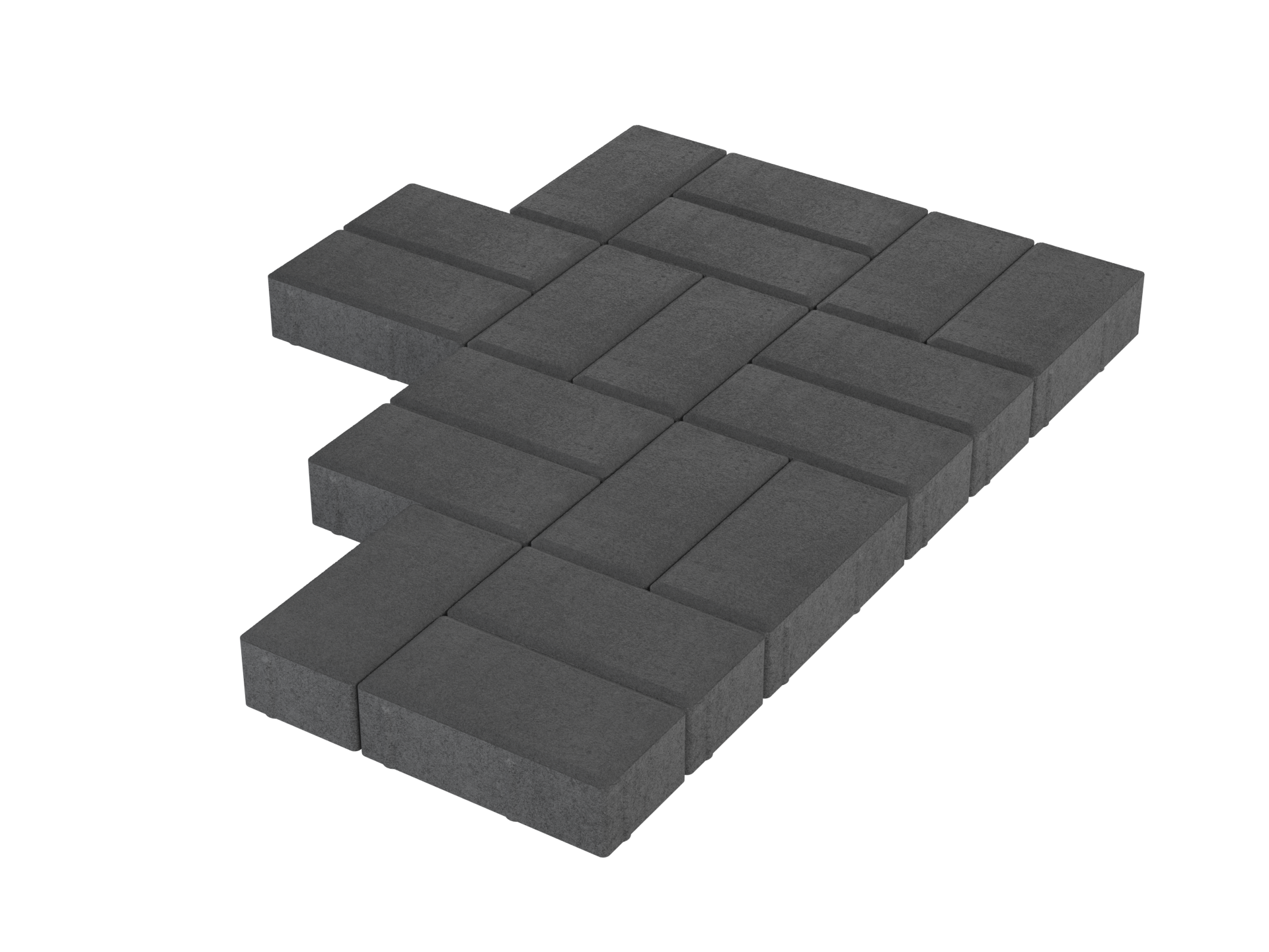 Тротуарная плитка Брусчатка Stellard «Черная» 60 мм