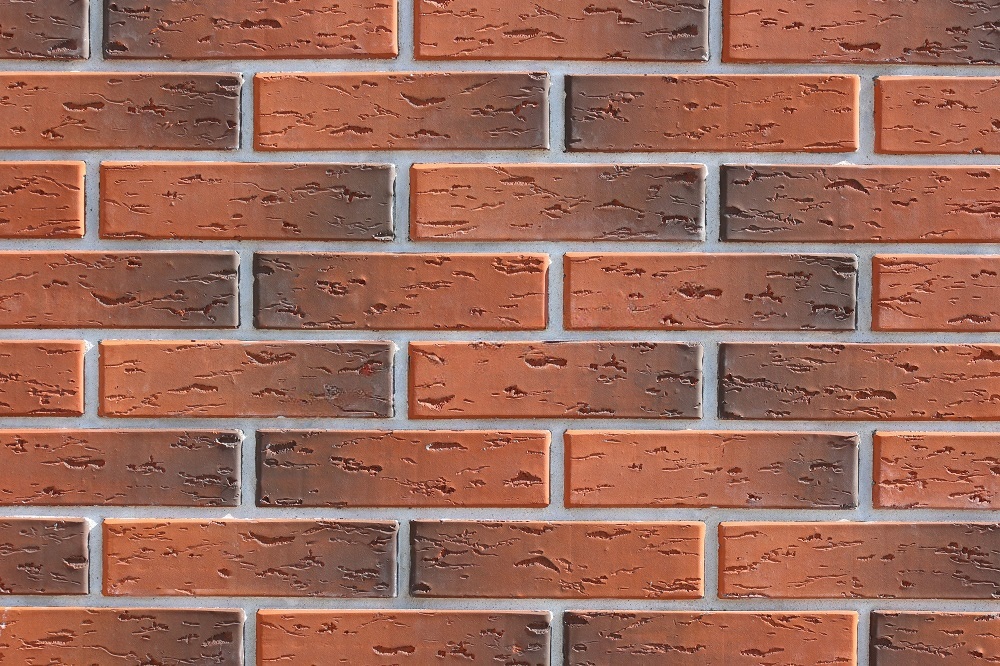 Облицовочный кирпич Воротынский одинарный 1 НФ Красный флеш руст М150