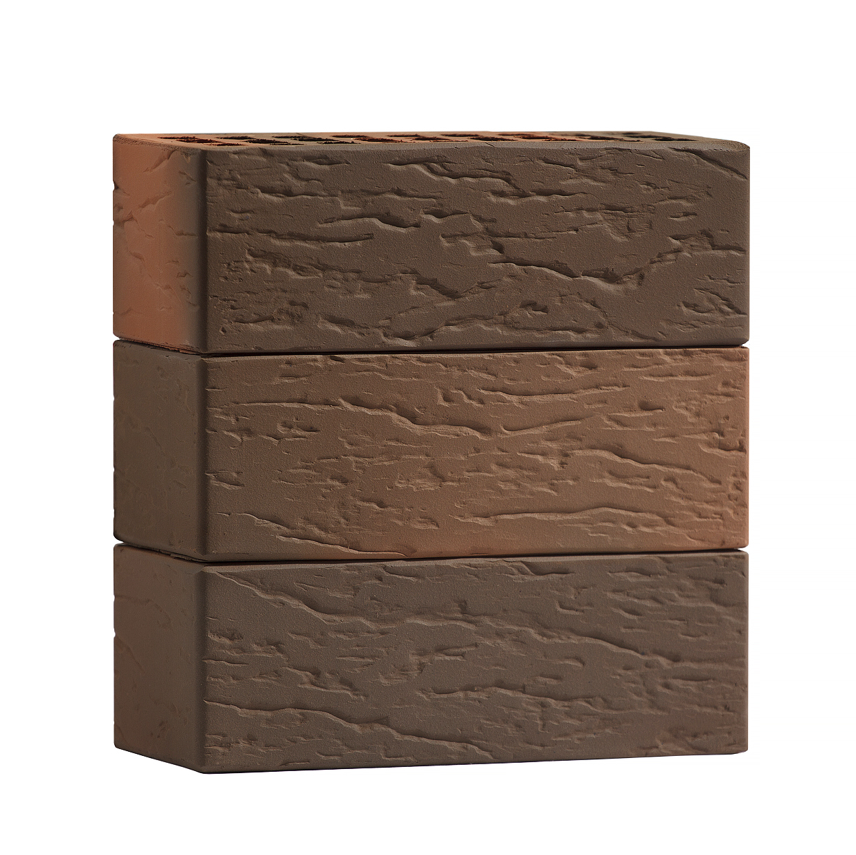 Облицовочный кирпич ВолгаБрик Руст №70 баварская кладка полуторный утолщенный 1,4 НФ М200