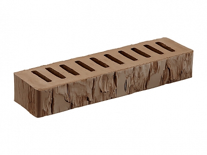 Облицовочный кирпич Железногорский ригельный Тёмно-коричневый скала