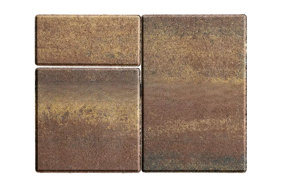 Тротуарная плитка Старый город Ландхаус, Color Mix Мальва, 60 мм