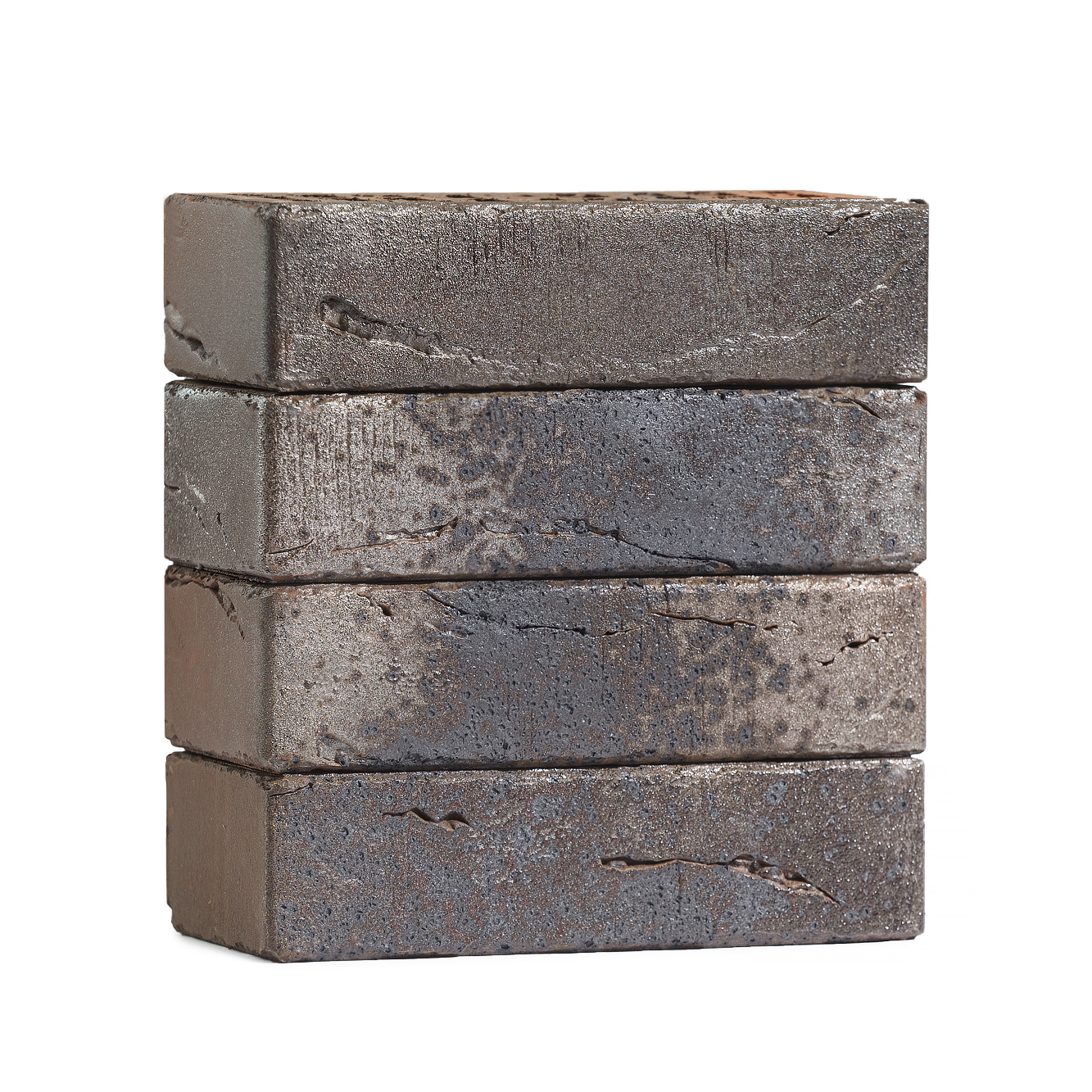 Облицовочный кирпич ВолгаБрик Таймыр Базальт баварская кладка одинарный 1 НФ руст М200