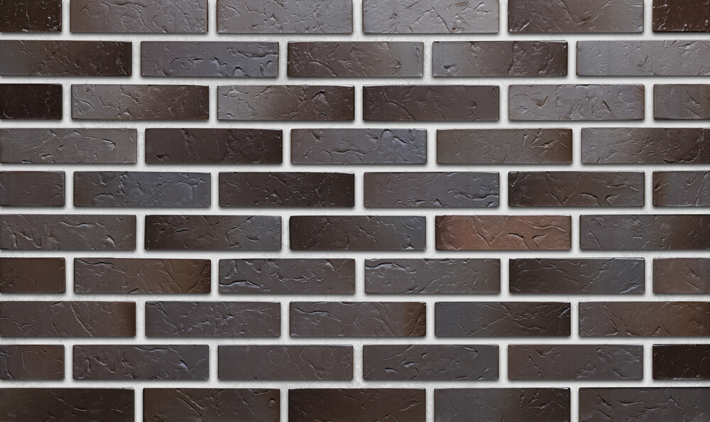 Кирпич лицевой керамический пустотелый "Флеш графит" евро 0.7 сланец Магма